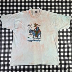 Jared Lee Studio Cowboy 1995 Vintage Art Cartoon Hand Dye Single Stitch T Shirt